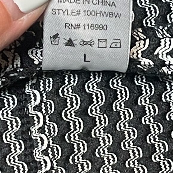 NWOT Petit Gateau Black and White Rick Rack Pleated Mini Skirt Size Large - Picture 6 of 9